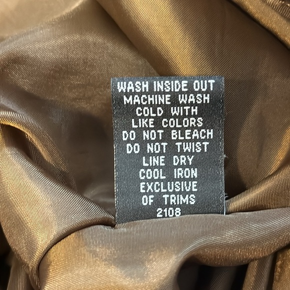 Rafaella Embellished Sleeveless Lined Brown Midi Dress Back Zip Women’s 10 - Picture 7 of 8